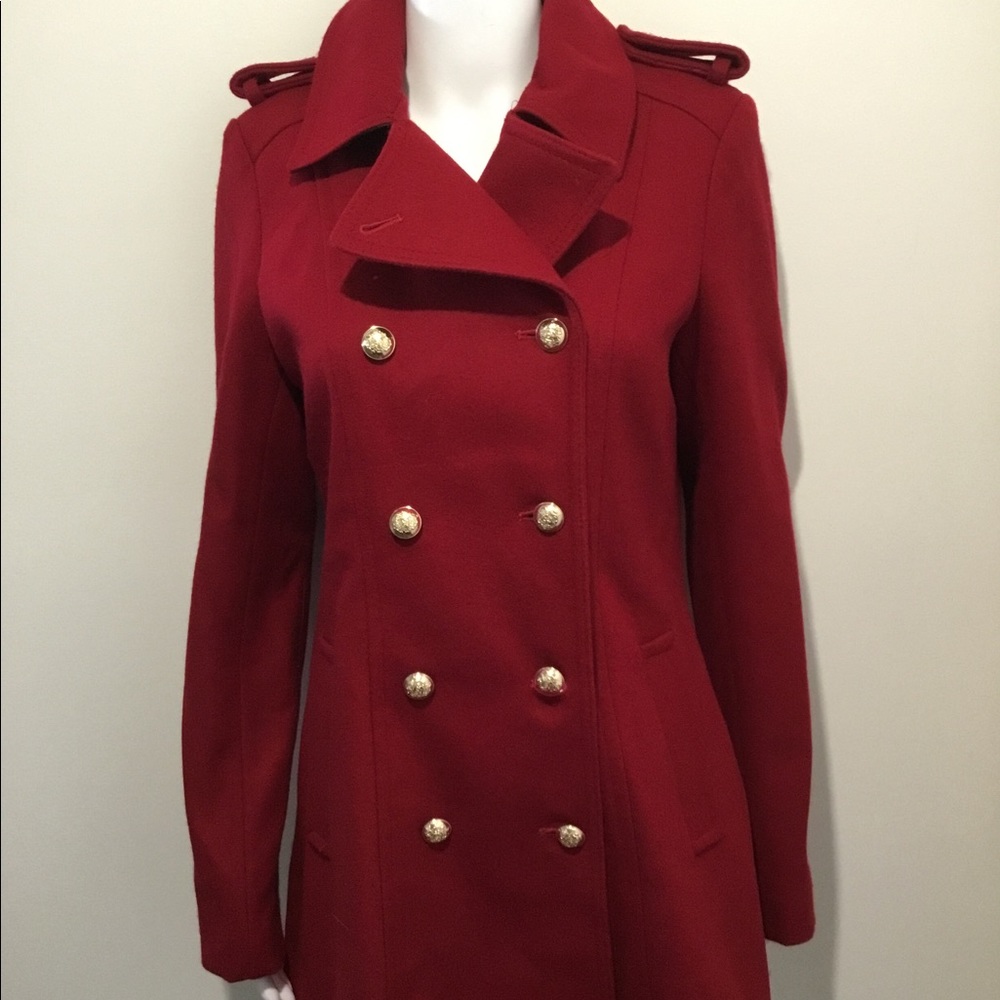 Via Spiga Women’s double-breasted military coat.